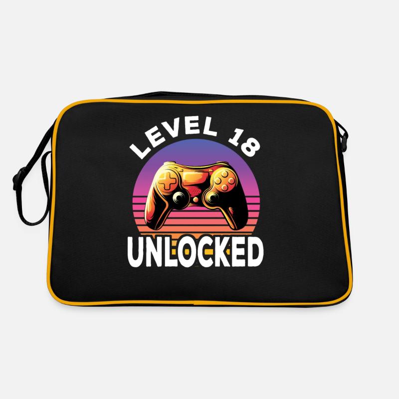 Level 18 Unlocked 18. Geburtstag Retro Tasche