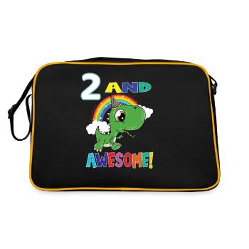 2 And Awesome Birthday Dino Boy - Retro Bag - black/gold - Back