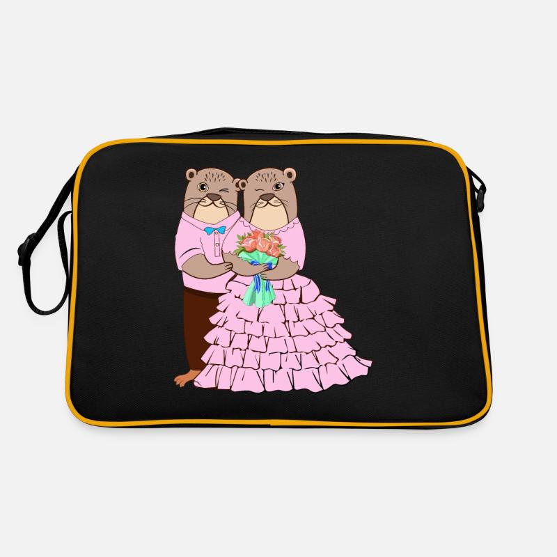 Otter-Liebhaber Otter-Flüsterer Tier-Ehe Retro Tasche