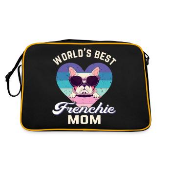 Französische Bulldogge Français Bulldog Frenchie - Sac Retro - noir/or - Dos