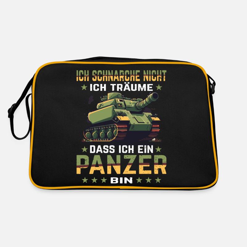 Ich Schnarche Nicht Ich Träume Dass Ich Ein Panzer Retro Tasche