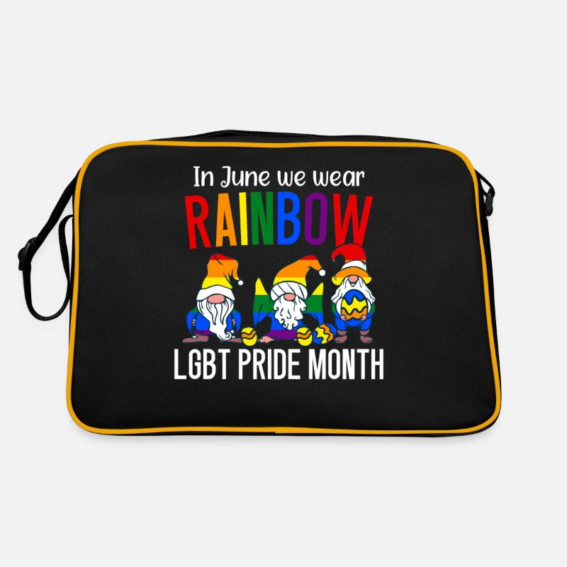 Im Juni Tragen Wir Regenbogen Lgbt Stolz Monat Retro Tasche