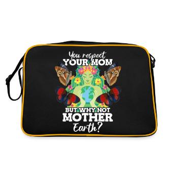 Tu respectes ta mère, mais pourquoi pas - Sac Retro - noir/or - Dos