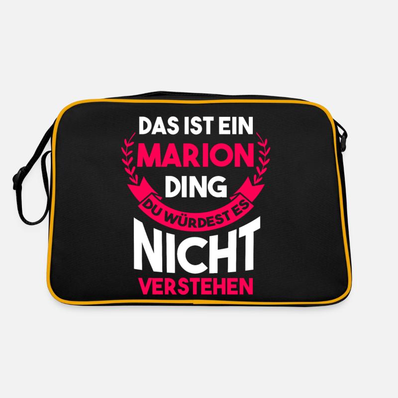 Marion - Retro Tasche - Schwarz/Gold