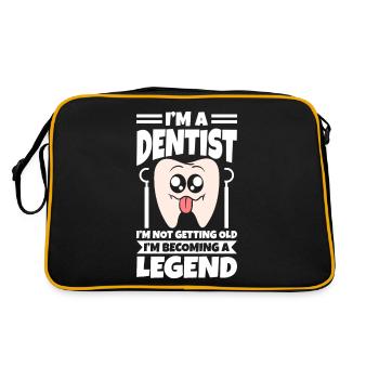 I'm A Dentist I'm Not Getting Old - Retro Bag - black/gold - Back