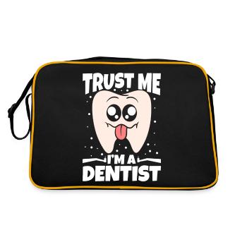 Trust Me I'm A Dentist - Retro Bag - black/gold - Back