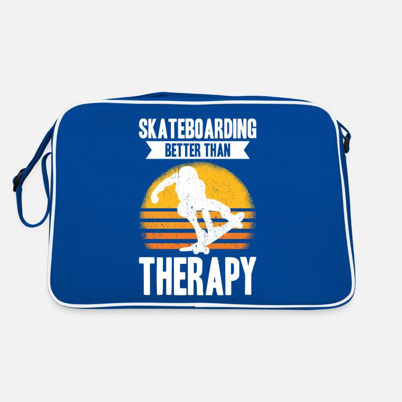 Skateboarding Better Than Therapy Retro Tasche