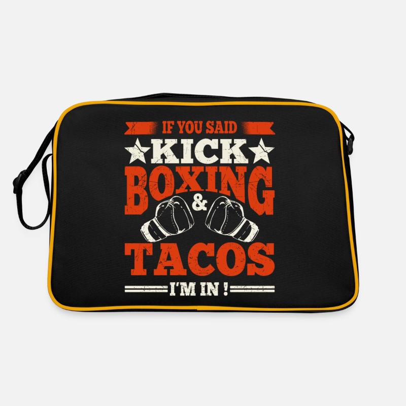Citation de kickboxeur Gants de boxe Kickboxing et tacos Sac Retro