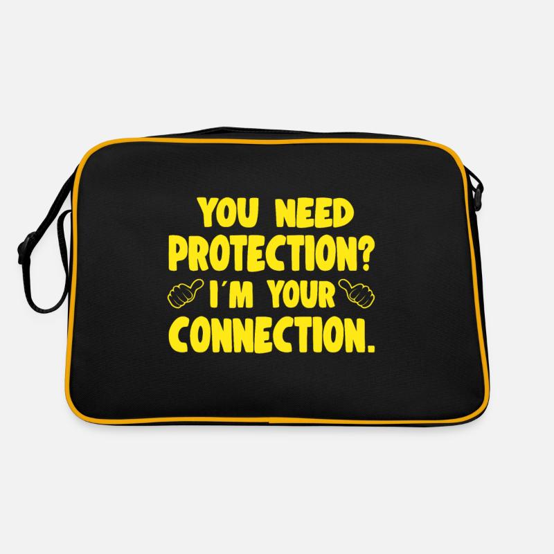 You Need Protection Im Your Connection Gift Idea Retro Tasche