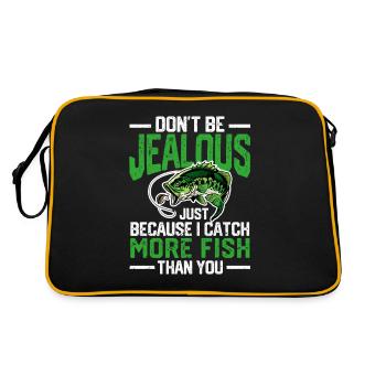 Don't be jealous just because I have a funny - Retro Bag - black/gold - Back