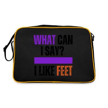 What Can I Say? I Like Feet - Retro Bag - black/gold - Back