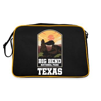 Big Bend National Park Texas American - Retro Bag - black/gold - Back