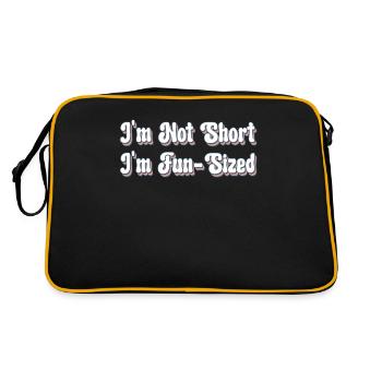 Je ne suis pas court Je suis de taille amusante - Drôle - Sac Retro - noir/or - Dos