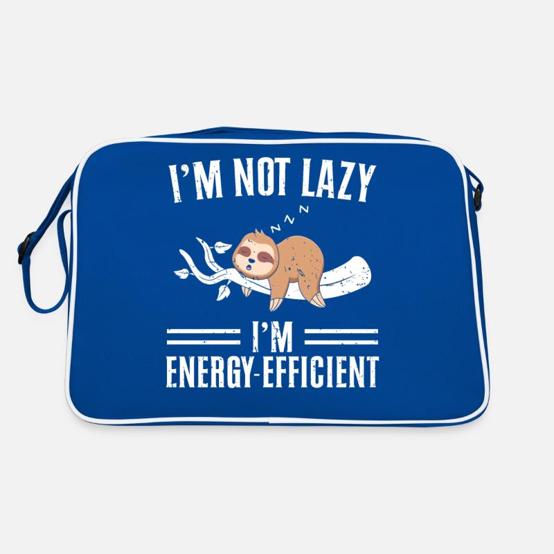 I ́m not lazy I ́m energy efficient Retro Bag