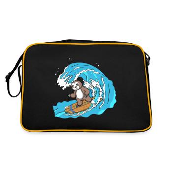 Planche de surf paresseux herbivore animal - Sac Retro - noir/or - Dos