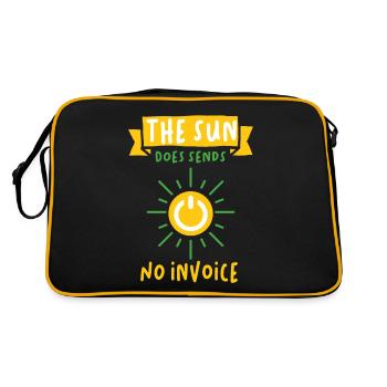Sun does not send bill solar energy solar - Retro Bag - black/gold - Back