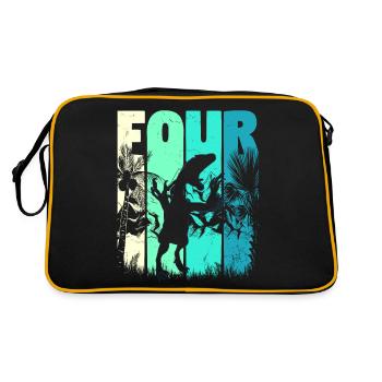 Deinonychus 4 ans garçon 4ème anniversaire - Sac Retro - noir/or - Dos