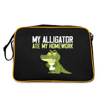 Mon alligator a mangé mes devoirs - Sac Retro - noir/or - Dos
