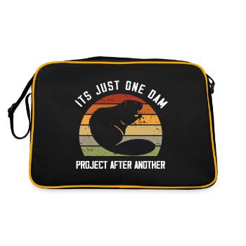 Its Just One Dam Project After Another - Retro Bag - black/gold - Back