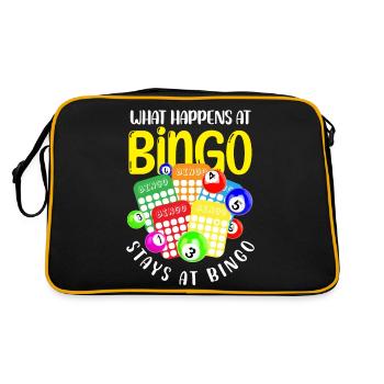What happens at Bingo Stays at Bingo - Retro Tasche - Schwarz/Gold - Hinten