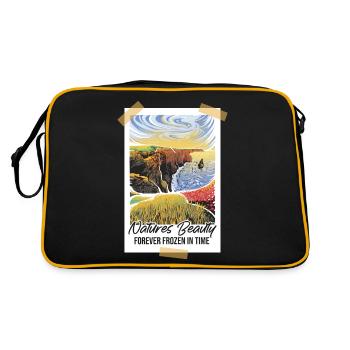 Die Schönheit Der Natur Für Immer Eingefroren In - Retro Tasche - Schwarz/Gold - Hinten