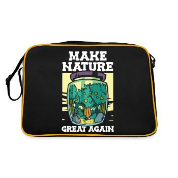 Making nature great again Fruit-bearing tree - Retro Bag - black/gold - Back