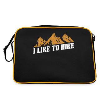I like hiking mountain terrain summit climbing - Retro Bag - black/gold - Back