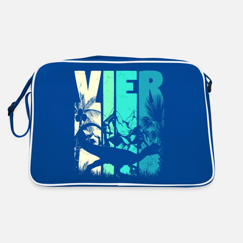 Dilophosaurus 4 Jahre Alt Junge 4. Geburtstag Retro Tasche