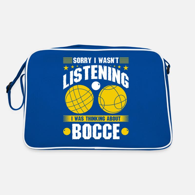 Thinking About Bocce Balls, Funny Bocci Retro Tasche