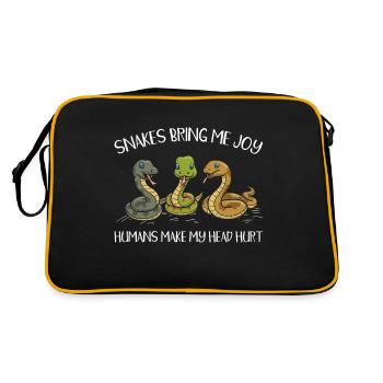 Bring me joy headaches - Retro Bag - black/gold - Back