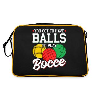 You Got to Have Bocce Balls, Funny Bocci - Retro Tasche - Schwarz/Gold - Hinten