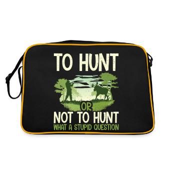 Drückjagd Jagdbekleidung Jäger Jagen Jagd - Retro Tasche - Schwarz/Gold - Hinten