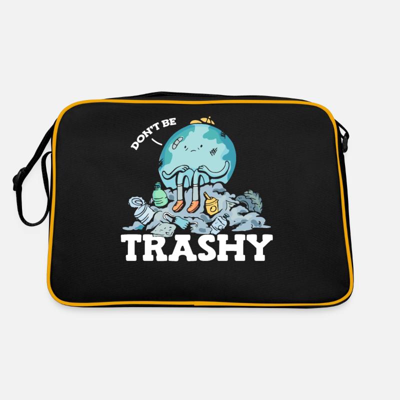 Don't Be Trashy Garbage Pollution Earth Day Retro Bag
