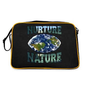 Nurture Nature Promoting Environmental Awareness - Retro Bag - black/gold - Back