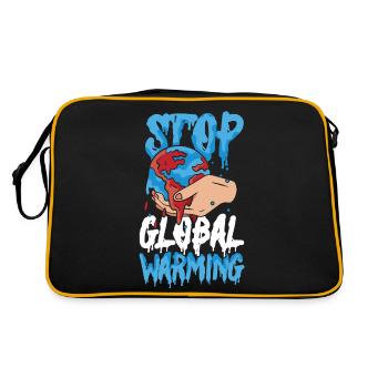 Stop au réchauffement climatique - Dame Nature - Journée - Sac Retro - noir/or - Dos