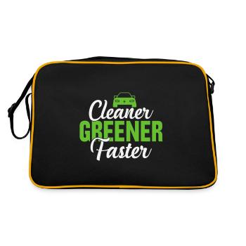 Electric vehicles cleaner, greener and faster - Retro Bag - black/gold - Back