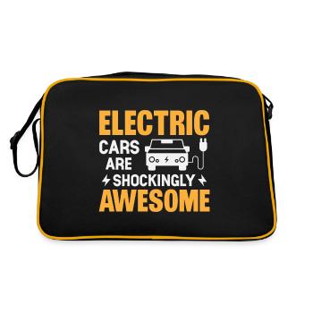 Electric cars are shockingly fantastic - Retro Bag - black/gold - Back