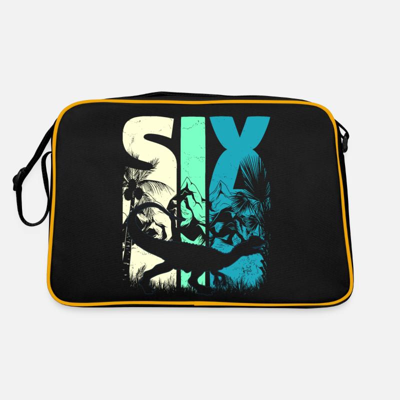 Dilophosaurus 6 Jahre Alt Junge 6. Geburtstag Retro Tasche