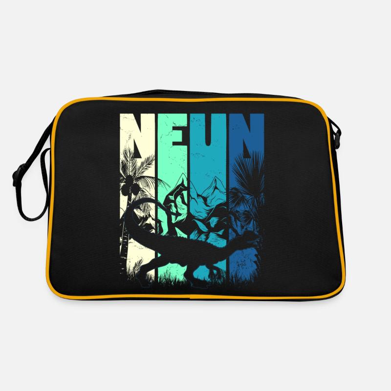 Dilophosaurus 9 Jahre Alt Junge 9. Geburtstag Retro Tasche