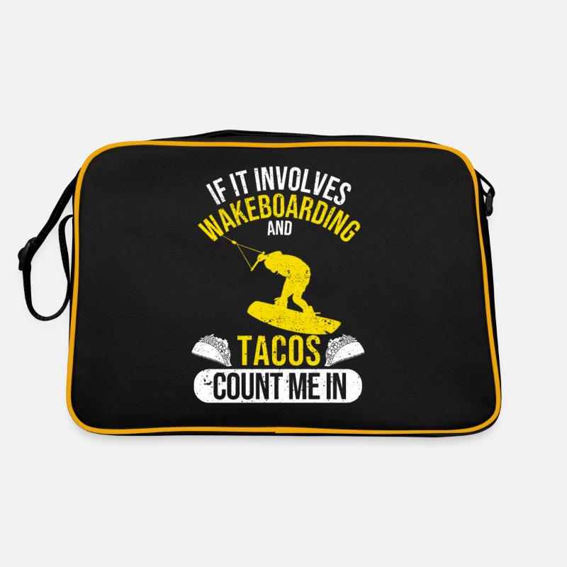 Wenn es um Wakeboarding und Tacos geht, bin ich da Retro Tasche