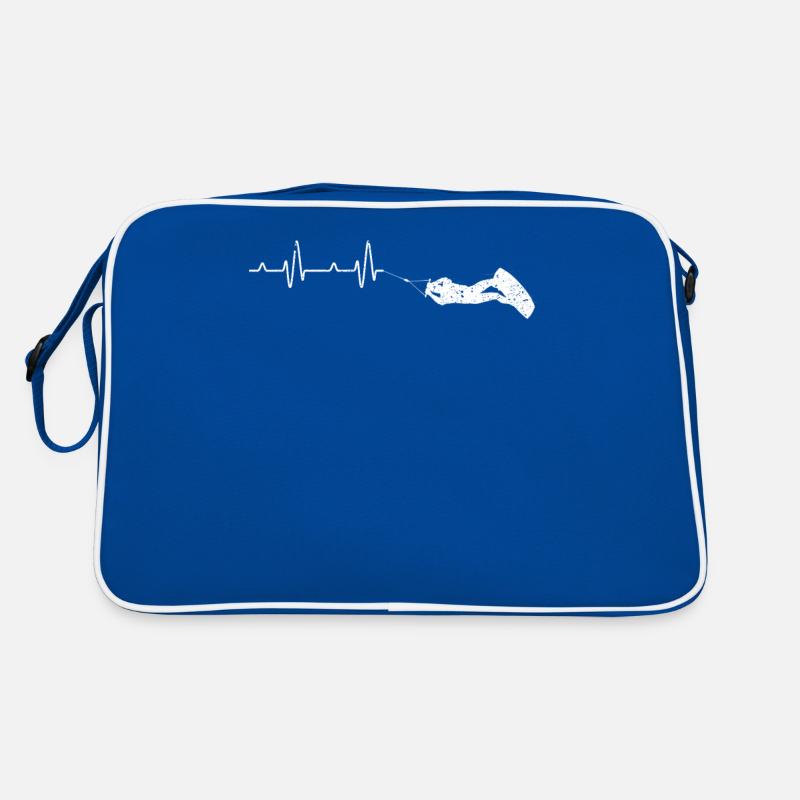 Wakeboard Heartbeat Funny Wakeboarding Surfer Retro Bag