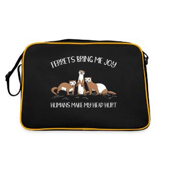 Amener les gens aux furets - Sac Retro - noir/or - Dos