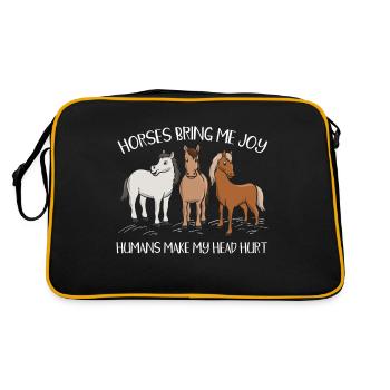 Pony joy horses bring me - Retro Bag - black/gold - Back