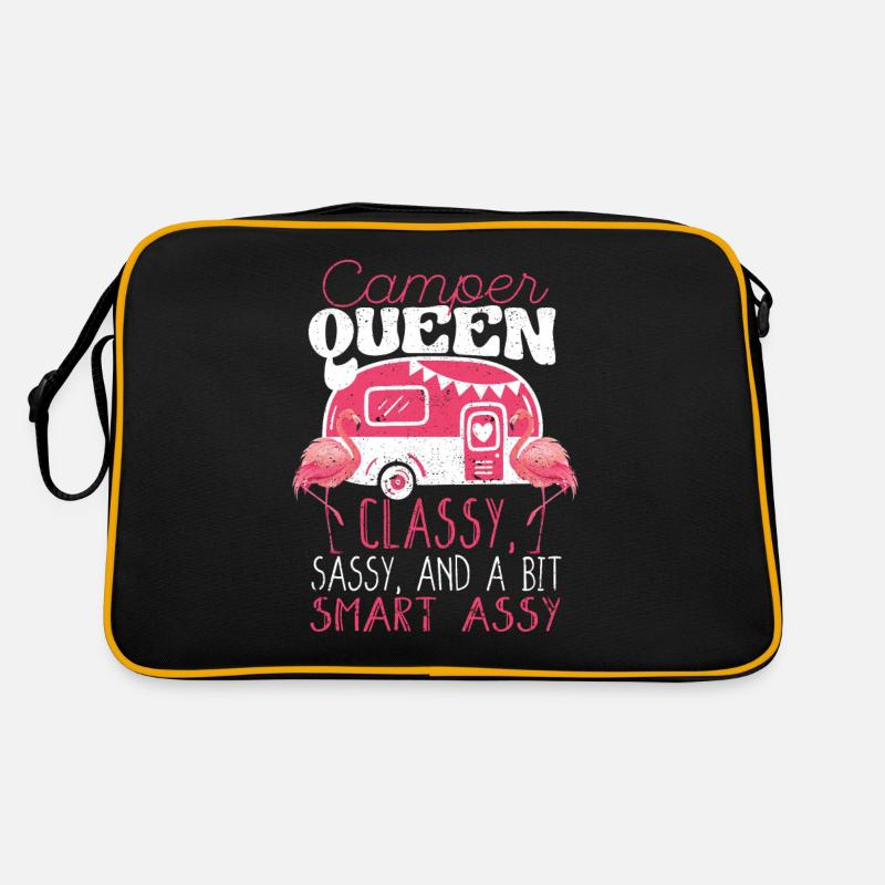 Camper Queen Elegant Frech Klug Witzig Frauen Retro Tasche