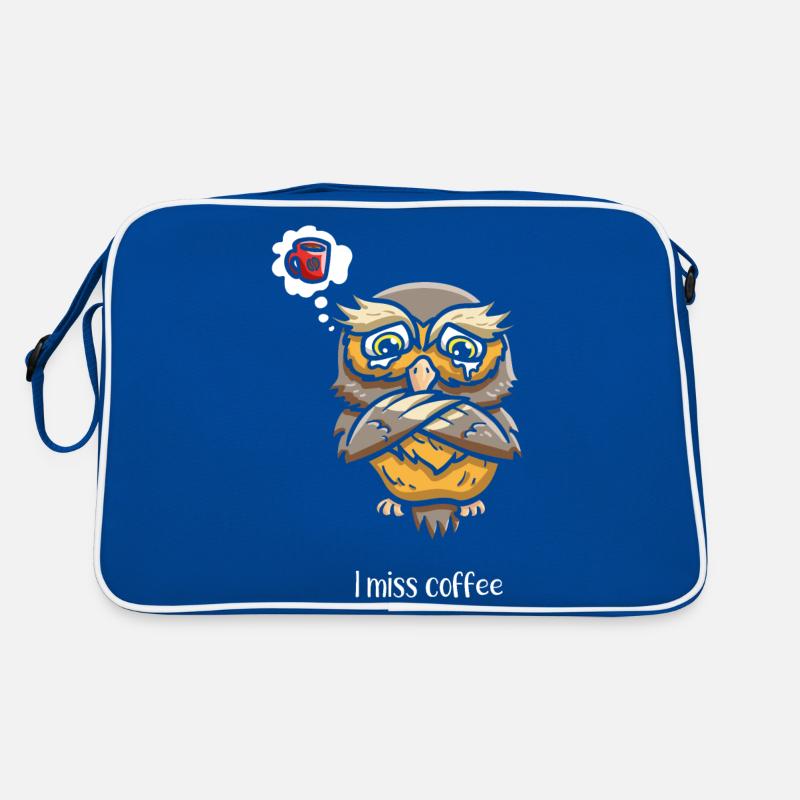 Coffeeholic Eulenflüsterer Retro Tasche