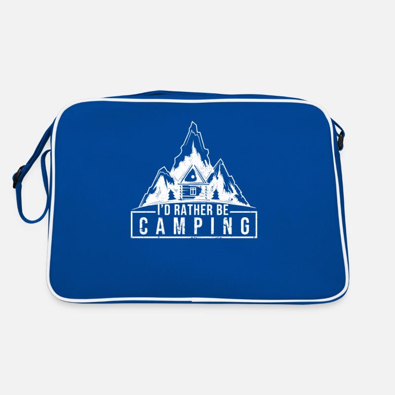 I'd rather camp Fun nature lovers Retro Bag