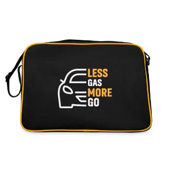 Electric vehicle Electric car Less gas More gas - Retro Bag - black/gold - Back
