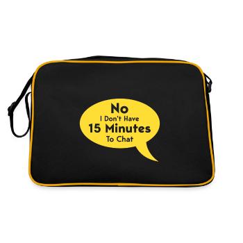 I don't have 15 minutes to chat - Retro Bag - black/gold - Back