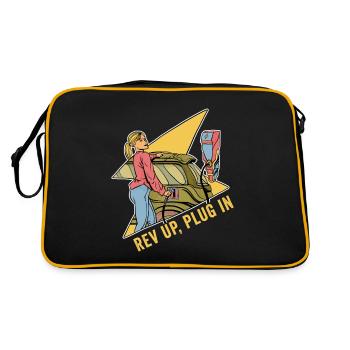 Electric Vehicle Electric Car Rev Up Plug In - Retro Bag - black/gold - Back