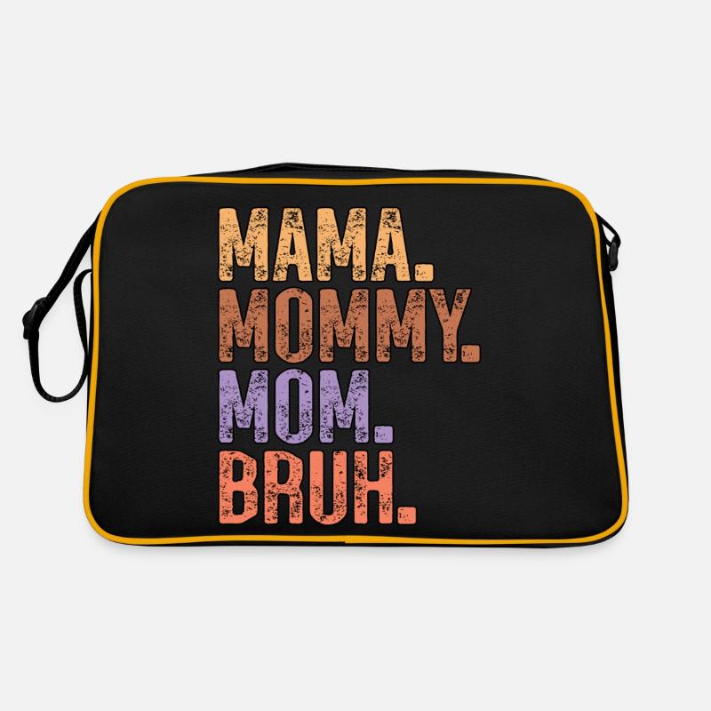 Mama Mama Mama Mama Bruh Muttertag - Retro Tasche - Schwarz/Gold